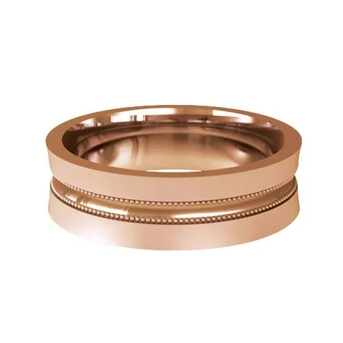 Patterned Designer Rose Gold Wedding Ring - Valorar